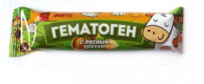 ГЕМАТОГЕН ФОРТЕ пастилки с лесным орехом 40 гр