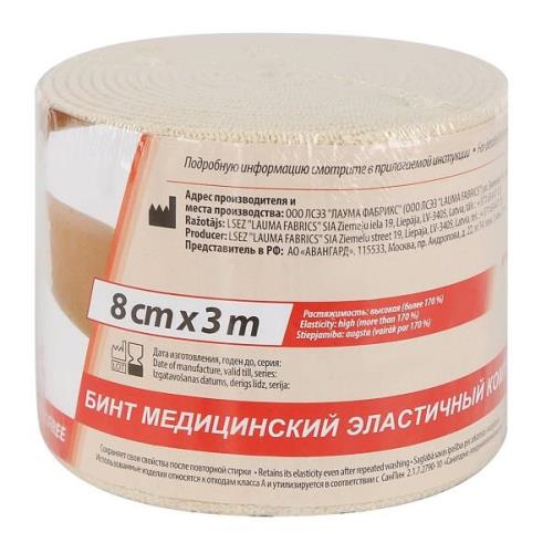 БИНТ ЭЛАСТИЧНЫЙ ВР ЛАУМА 8см х 3м