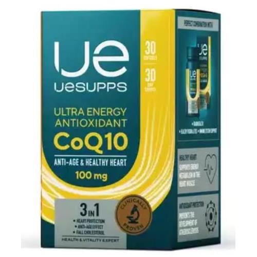UESUPPS УЛЬТРА ЭНЕРДЖИ АНТИОКСИДАНТ КОЭНЗИМ Q10 капс. №30