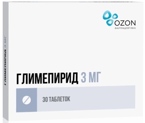 ГЛИМЕПИРИД ОЗОН табл. 3 мг №30