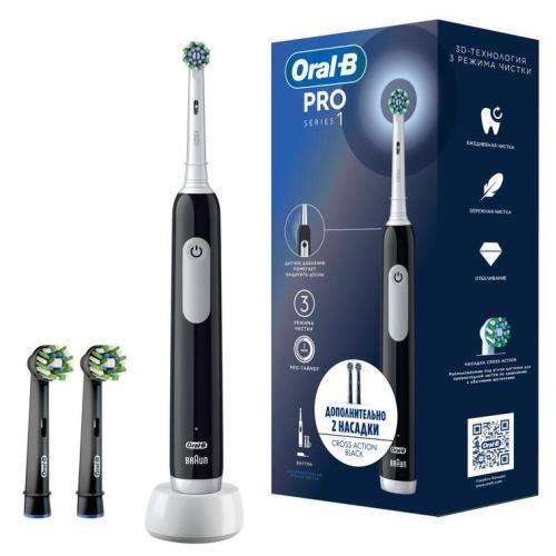ОРАЛ-БИ (ORAL-B) ЗУБНАЯ ЩЕТКА ЭЛЕКТРИЧЕСКАЯ PRO 1 CROSSACTION ТИП 3791 c 2 насадками + зарядное устройство