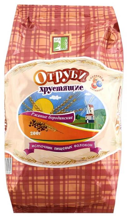 ОТРУБИ РЖАНЫЕ хрустящие бородинские 200 гр
