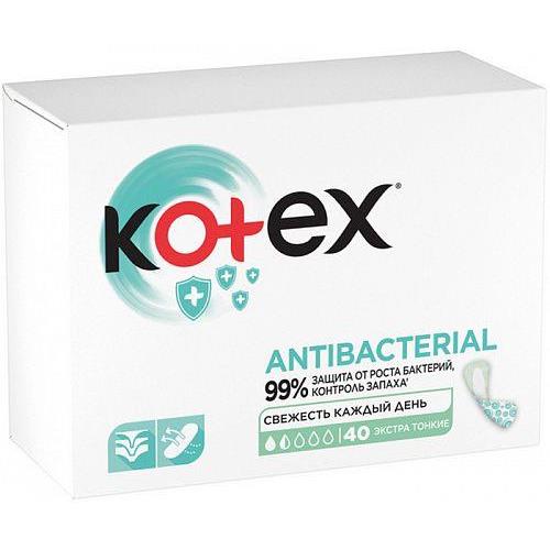 КОТЕКС ПРОКЛАДКИ ЕЖЕДНЕВНЫЕ ANTIBACTERIAL ЭКСТРАТОНКИЕ №40