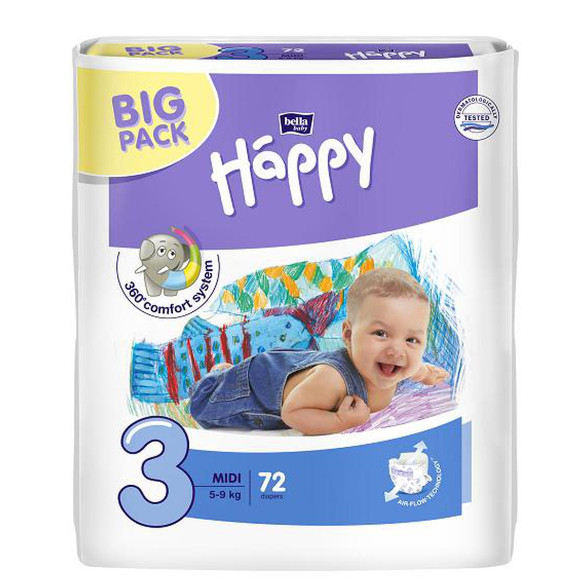 БЕЛЛА ХЕППИ ПОДГУЗНИКИ ДЕТСКИЕ 5-9 кг №72