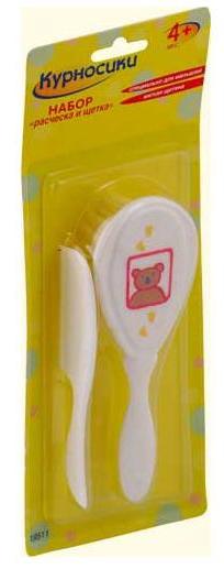 КУРНОСИКИ НАБОР 19511 (расческа + щетка)