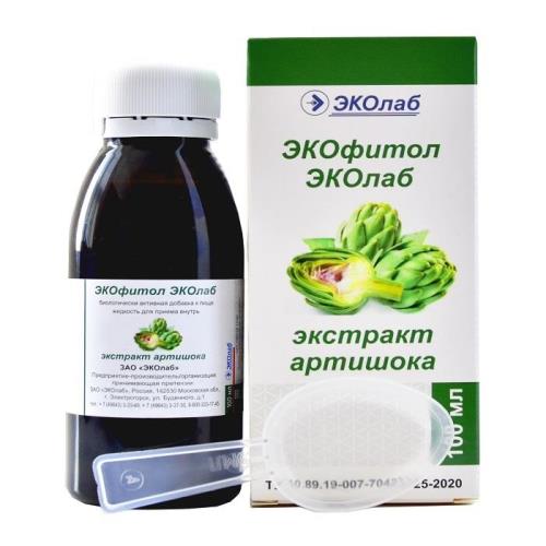 ЭКОФИТОЛ ЭКСТРАКТ АРТИШОКА р-р внутр. фл. 100 мл