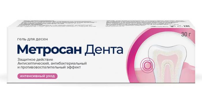 МЕТРОНАС ДЕНТА ГЕЛЬ СТОМАТОЛОГИЧЕСКИЙ 30 гр антибакт.и антисепт. эффект