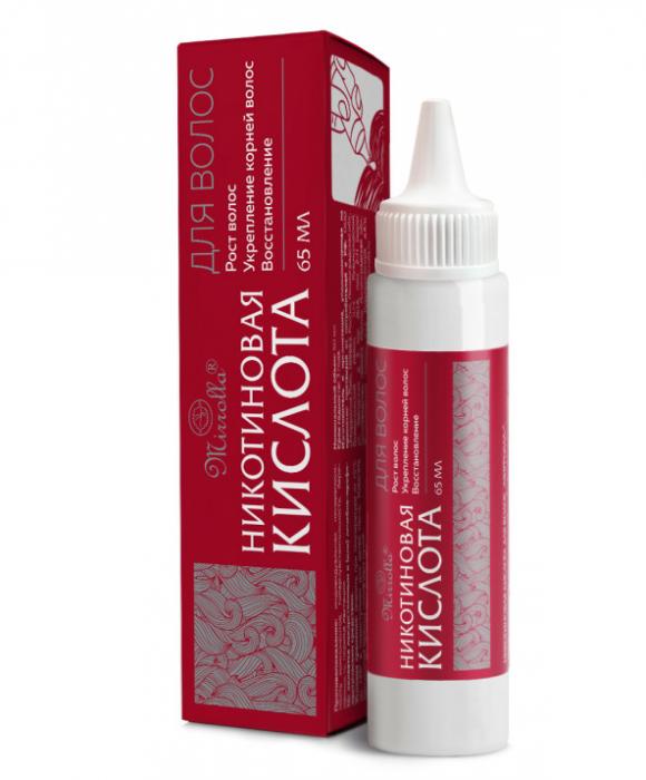 НИКОТИНОВАЯ КИСЛОТА ДЛЯ ВОЛОС МИРРОЛЛА р-р наруж. фл. 65 мл