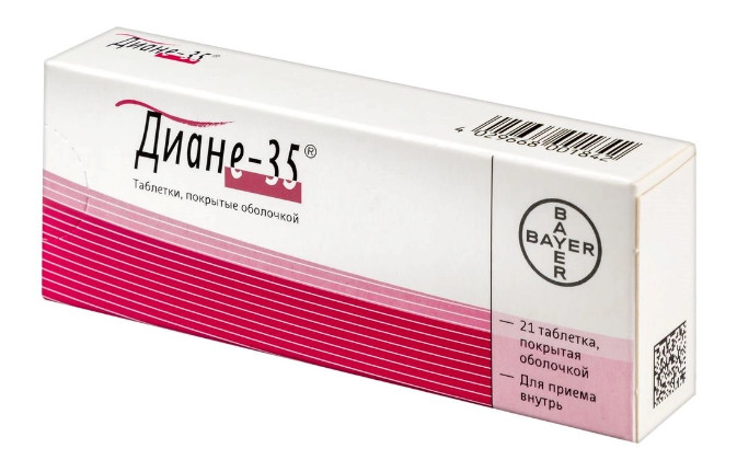 ДИАНЕ-35 табл. п/о 0,035+2 мг №21