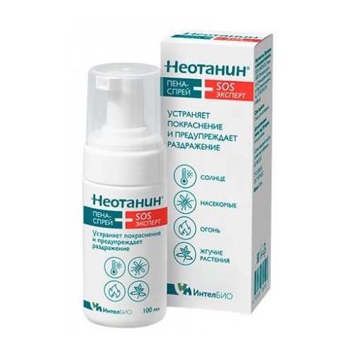 НЕОТАНИН SOS ЭКСПЕРТ СПРЕЙ-ПЕНА ДЛЯ КОЖИ 100 мл для детей и взрослых