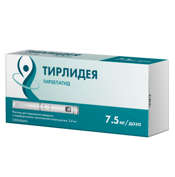 ТИРЛИДЕЯ р-р д/инъекц. п/к 7,5 мг шприц-ручка 2,4 мл №1 + 4 иглы