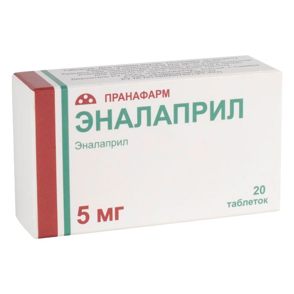 ЭНАЛАПРИЛ ПРАНА табл. 5 мг №20