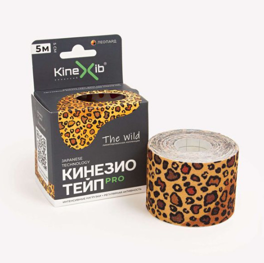 БИНТ КИНЕЗИО-ТЕЙП КИНЕКСИБ ПРО леопард 5см х 5м