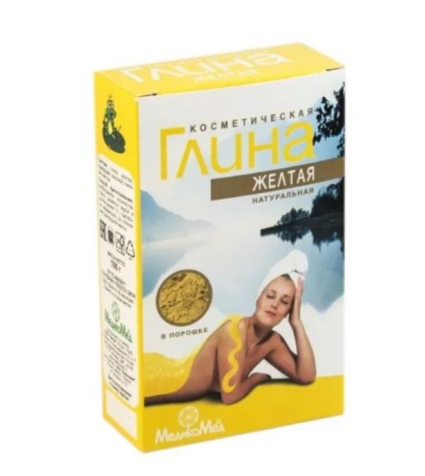 ГЛИНА ДЛЯ ЛИЦА И ТЕЛА 100 гр желтая