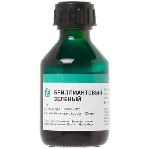 БРИЛЛИАНТОВЫЙ ЗЕЛЕНЫЙ РЕНЕВАЛ р-р наруж. 1% 25 мл
