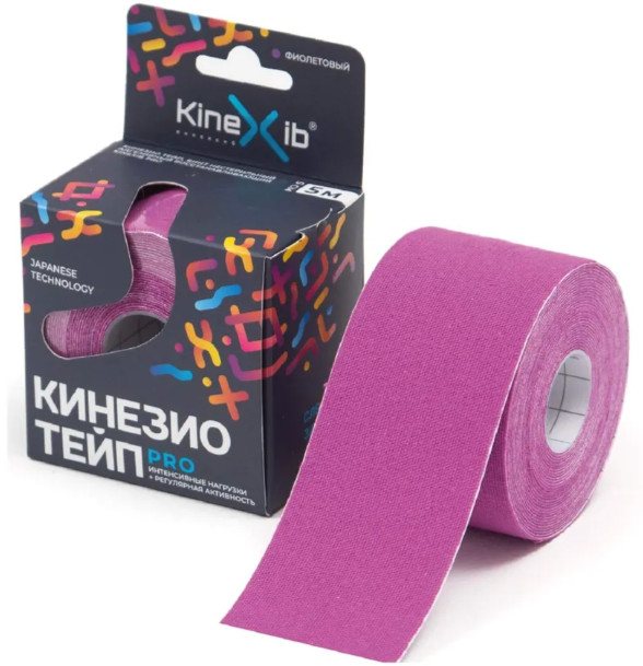 БИНТ КИНЕЗИО-ТЕЙП KINEXIB PRO фиолетовый 5см х 5м