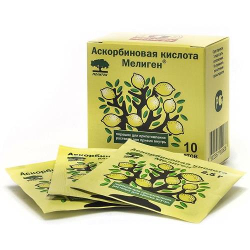 АСКОРБИНОВАЯ КИСЛОТА пор д/приг.р-ра внутрь 2,5 г пак. №10