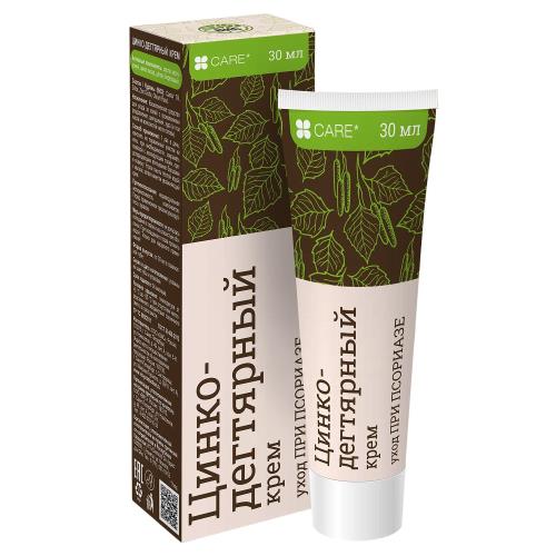 ЦИНКО-ДЕГТЯРНЫЙ КРЕМ ДЛЯ КОЖИ 30 мл при псориазе