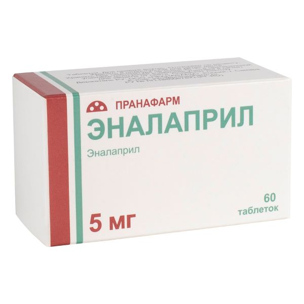 ЭНАЛАПРИЛ ПРАНА табл. 5 мг №60
