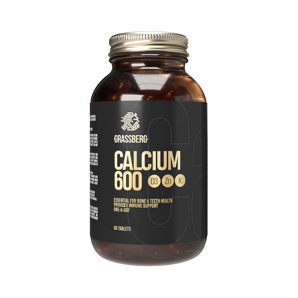 GRASSBERG КАЛЬЦИЙ+D3+ЦИНК+ВИТ.K табл. №60