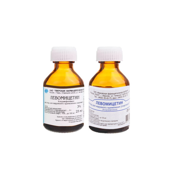 ЛЕВОМИЦЕТИН р-р спирт. наруж. 3% фл. 25 мл
