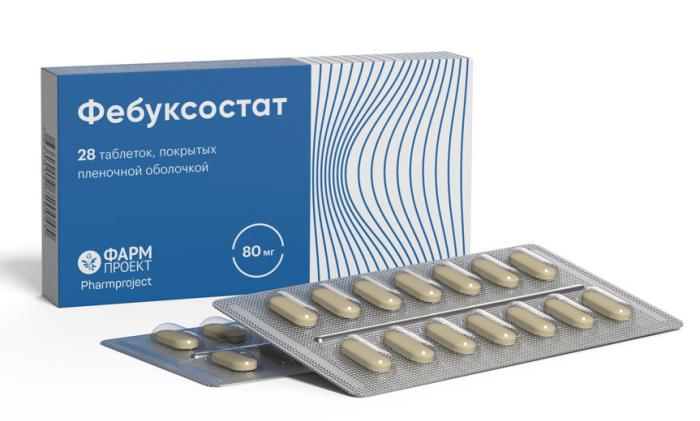 ФЕБУКСОСТАТ ФАРМПРОЕКТ табл. п/о плен. 80 мг №28