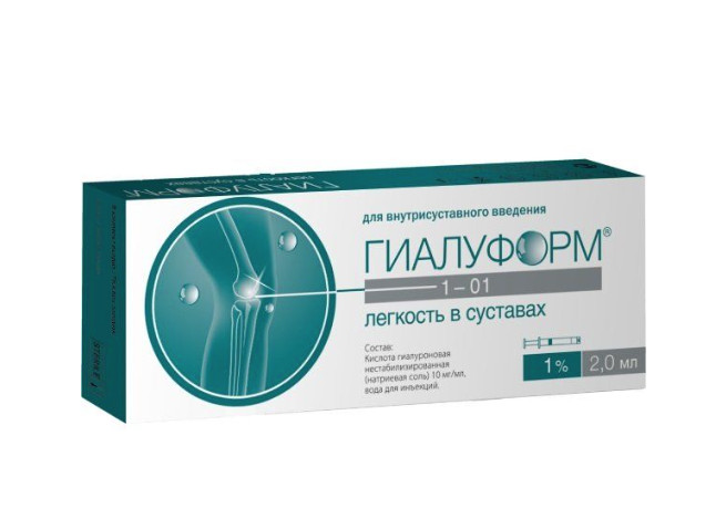 ГИАЛУФОРМ 1-01 р-р д/внутрисуставного введ. шприц 1% 2 мл