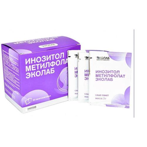 ИНОЗИТОЛ МЕТИЛФОЛАТ ЭКОЛАБ пор д/приг.р-ра внутрь пак. №30