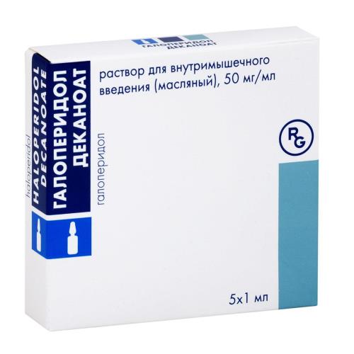ГАЛОПЕРИДОЛ ДЕКАНОАТ РИХТЕР р-р д/инъекц. в/м (масл.) 50 мг/мл амп. 1 мл №5