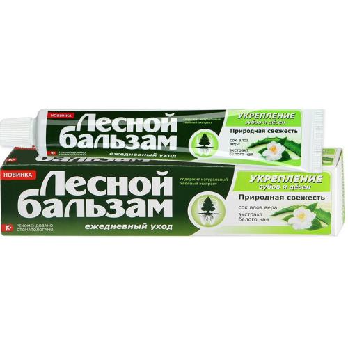 ЛЕСНОЙ БАЛЬЗАМ ЗУБНАЯ ПАСТА 75 мл алоэ/белый чай