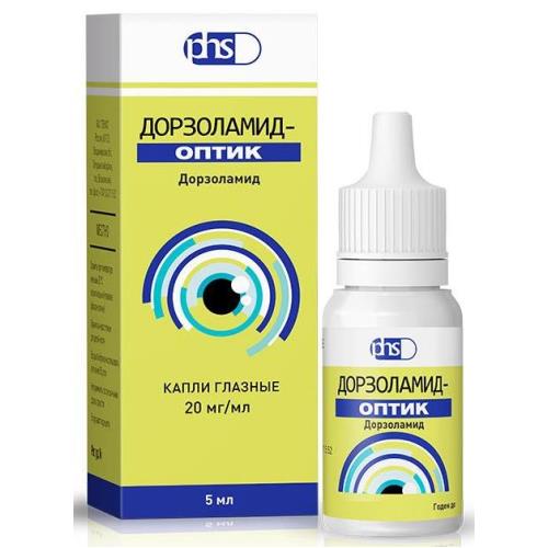ДОРЗОЛАМИД-ОПТИК капли глазные 2% фл.- кап. 5 мл