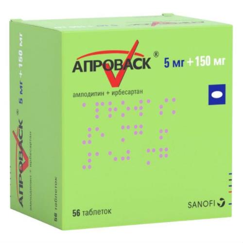 АПРОВАСК табл. п/о плен. 5+150 мг №56