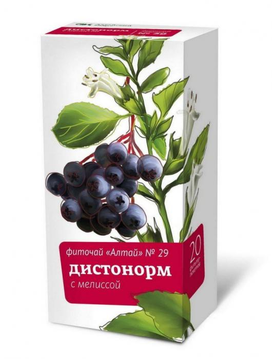 ФИТОЧАЙ АЛТАЙ №29 дистонорм с мелиссой ф/п №20