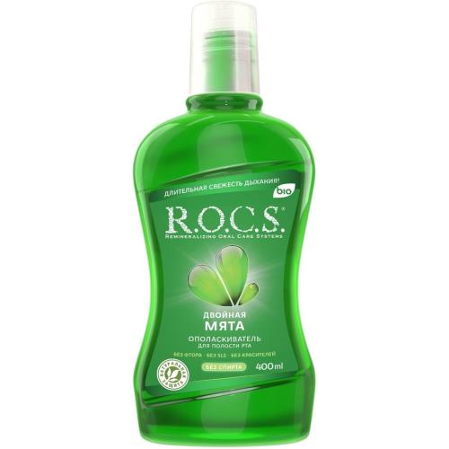 РОКС ДВОЙНАЯ МЯТА ОПОЛАСКИВАТЕЛЬ ДЛЯ ПОЛОСТИ РТА 400 мл