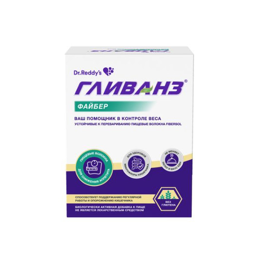ГЛИВАНЗ ФАЙБЕР пор д/приг.р-ра внутрь пак.-саше 12 гр №15
