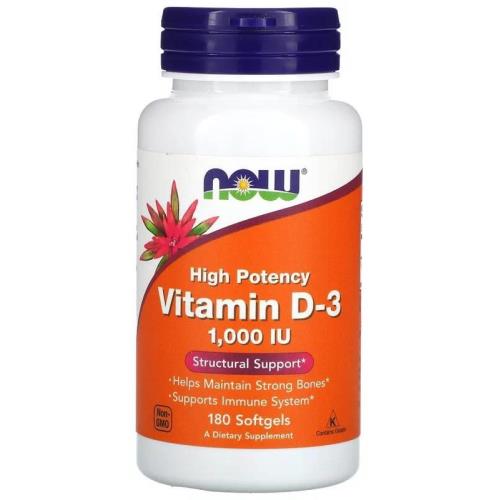 NOW ВИТАМИН D3 капс. 1000 МЕ №180