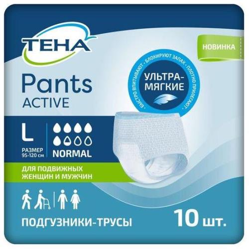 ТЕНА ПОДГУЗНИКИ-ТРУСЫ PANTS ACTIVE NORMAL L №10