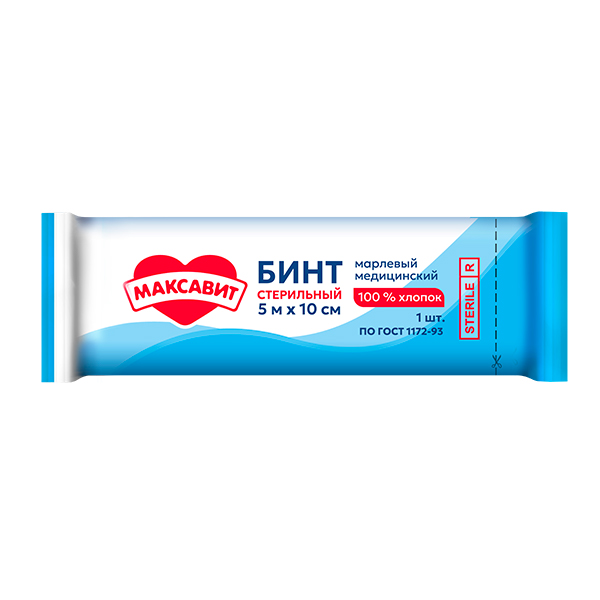 БИНТ СТЕРИЛЬНЫЙ ТМ инд. уп. 10см х 5м