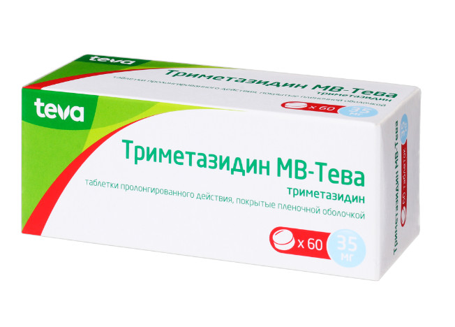 ТРИМЕТАЗИДИН МВ ТЕВА табл. пролонг. п/о 35 мг №60