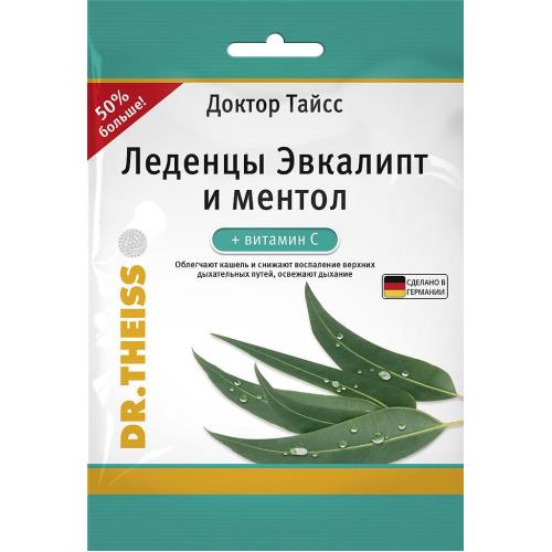 ДОКТОР ТАЙСС ЭВКАЛИПТ МЕНТОЛ ВИТ.С леденцы 75 гр