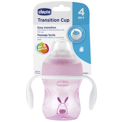 CHICCO TRANSITION CUP ПОИЛЬНИК 200 мл розовый