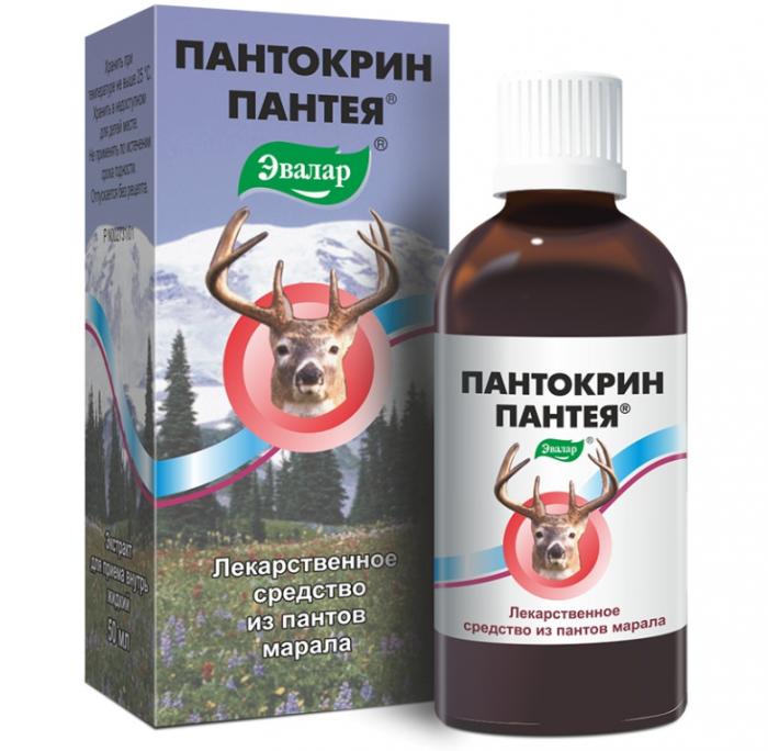ПАНТОКРИН ПАНТЕЯ ЭВАЛАР экстракт внутр. фл. 50 мл