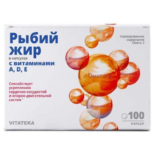 РЫБИЙ ЖИР ВИТАМИН ADЕ ВИТАТЕКА капс. №100