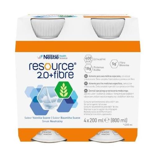НЕСТЛЕ РЕСУРС 2,0 + ФАЙБЕР СМЕСЬ нейтральн. вкус 200 мл №4