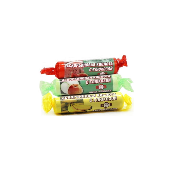АСКОРБИНОВАЯ КИСЛОТА С ГЛЮКОЗОЙ БАД табл. фруктовый вкус №10