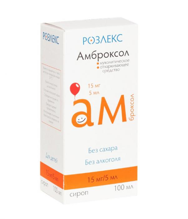 АМБРОКСОЛ РОЗЛЕКС р-р внутр. 15 мг/5 мл фл. 100 мл