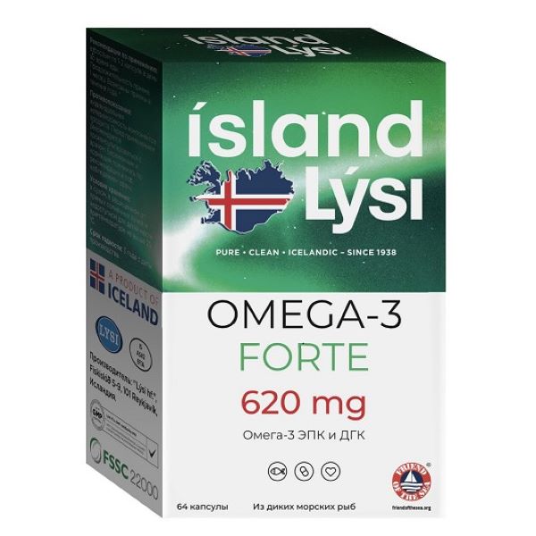 LYSI ОМЕГА-3 ФОРТЕ капс. №64