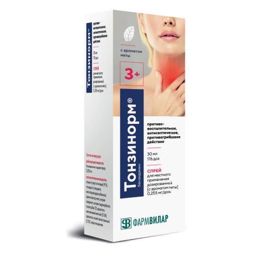 ТОНЗИНОРМ спрей д/местн. примен. фл. 30 мл