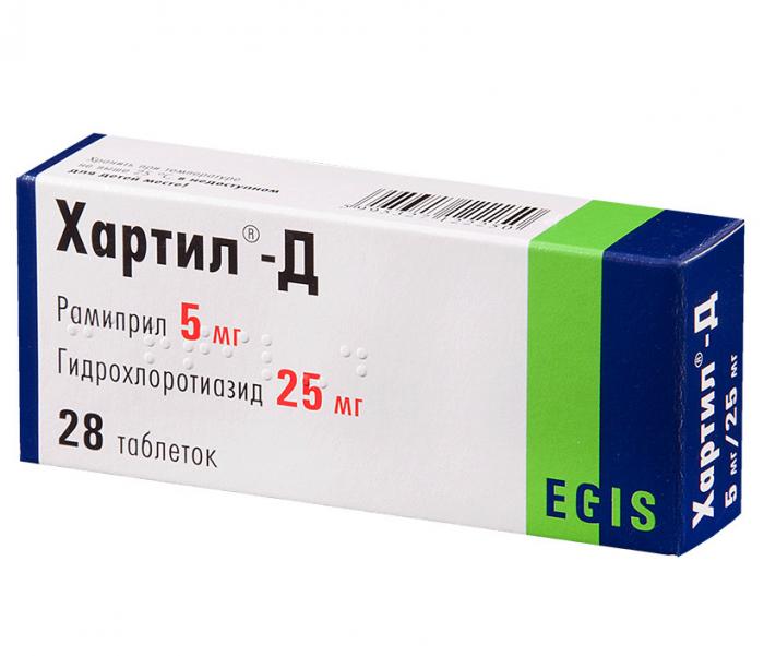 ХАРТИЛ-Д табл. 5+25 мг №28