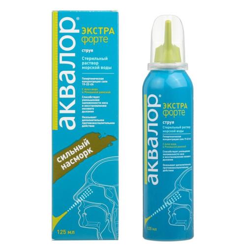 АКВАЛОР ЭКСТРА ФОРТЕ алоэ + ромашка спрей назал. фл.-доз 125 мл